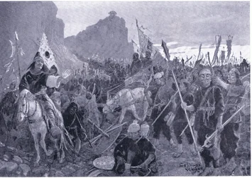 Soldaten mit Gebissen im Mund 1000 v. Chr.